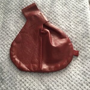 Handmade leather wristlet